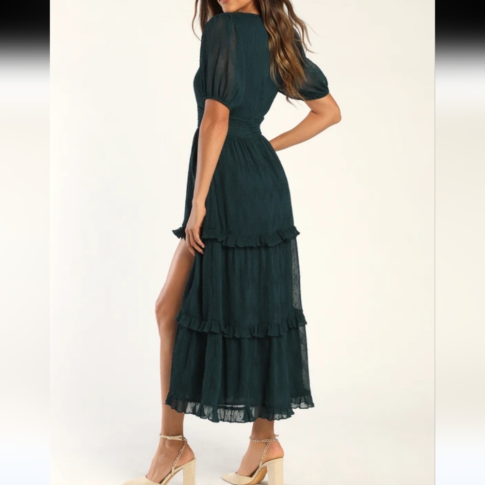 Lulu's Teal Maxi Dress - Picture 5 of 7